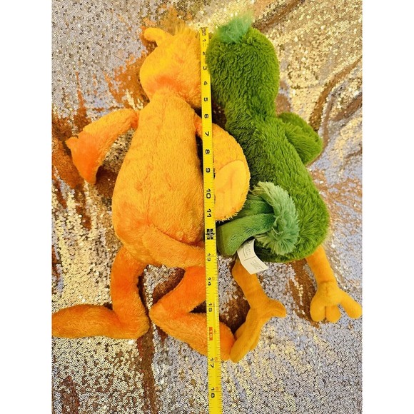 Dr Seuss Kohl's Plush lot of 2 Oh Say Can You Say Green Bird The Foot Orange P3 - Picture 3 of 3
